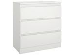 Kommode Mara Weiss Nachbildung , 77/80/42 cm , 3 Schublade(n)