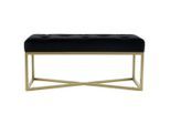 Sitzbank Diaz 100 Schwarz / Gold Samt