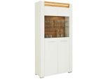 Vitrine In Weiss Hochglanz 100/201/40 cm ,
