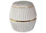 Hocker Doric 225 Taupe, Goldfarben Textil