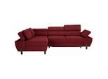 Ecksofa Molina Mini Weinrot Webstoff Weinrot