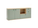 Sideboard Lagos Salbeigrün/eiche Artisan 210,2/87,5/42,5 cm 3 Schublade(n)