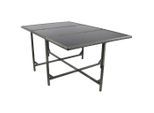Gartentisch Raloso 170/110/72 cm Metall, Kunststoff, Glas Grau rechteckig