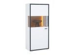 Highboard Florenz Schwarz/weiss/eiche Artisan 60,2/137,6/38 cm
