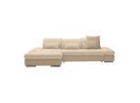 Wohnlandschaft Sanfino Beige Flachgewebe Beige