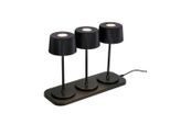 Akku-tischleuchte Thremo Schwarz, 3er Set