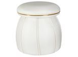 Hocker Corin 145 Goldfarben, Beige Textil