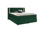 Boxspringbett Minola Gold Waldgrün Ca. 160x200cm 160/200 cm Waldgrün