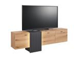 Tv-element In Eiche/grau 207,8/66/44,8 cm