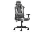 Gamingstuhl Prince In Grau/schwarz/weiss Grau, Schwarz, Weiss