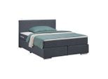 Boxspringbett Palermo In Anthrazit Ca. 140x200cm 140/200 cm Anthrazit