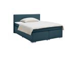 Boxspringbett Mira 2 Dunkelblau Ca. 180x200cm 180/200 cm Dunkelblau
