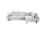 Ecksofa Molina Mini Ecru Webstoff Creme