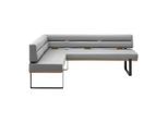Eckbank Canon Re. In Silberfarben Holz, Metall, Textil Silberfarben