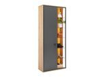 Garderobenschrank Florenz Grau/eiche Artisan 79/196,2/37,3 cm