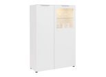 Vitrine Siena Weiss 105/151/40 cm ,