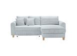 Ecksofa Lille Grau Cord Grau