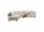 Ecksofa Axel Creme Chenille Creme