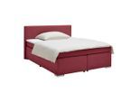 Boxspringbett Mira 2 Dunkelrot Ca. 160x200cm 160/200 cm Dunkelrot