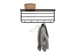 Wandgarderobe Pipe Schwarz