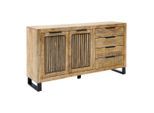 Sideboard Everest In Naturfarben/schwarz. 160/85/40 cm 3 Schublade(n)