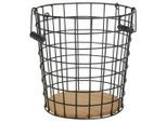 Papierkorb Cage Braun/schwarz