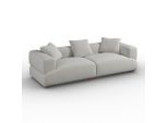 Sofa Talia Samt Grau Holz, Textil Grau