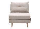 Schlafsessel Malic Beige Webstoff Beige Metall, Textil