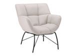 Relaxsessel Hellgrau, "robin" Metall, Textil Hellgrau