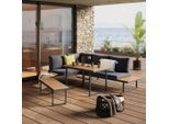 Gartenlounge Hottie Naturfarben/grau, 4-Tlg. 4-teilig