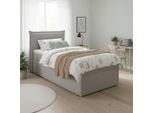 Boxbett Polo Ca. 90x200 Cm Grau Mit Topper 90/200 cm Grau