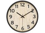 Wanduhr Kelly Schwarz/natur Naturfarben, Schwarz