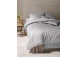 Bettwäsche IRISETTE "Rio 8643", grau, B/L: 155cm x 220cm, 1 Stk., 1 Stk., Satin, B/L: 80cm x 80cm, 2, Satin, Obermaterial: 100% Baumwolle, Bettwäsche, Bettwäsche, Seidig glänzend, gewebtes Muster, hochwertig