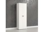 Mehrzweckschrank HOME AFFAIRE "Jersey", weiß, B:60cm H:176cm T:35cm, Holzwerkstoff, Schränke, Mehrzweckschrank, Besenschrank mit cleverer Innenaufteilung – (B/T/H) 60/35/176 cm