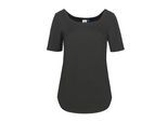 Trainingsshirt LUHTA "Luhta T-shirt Evais", Damen, Gr. L, schwarz, Stoff, 90% Polyester, 10% Elasthan, normal, Shirts