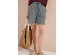 Shorts CECIL, Damen, Gr. XL (44), palm breeze grün, Stoff, 73% Polyester, 24% Viskose, 3% Elasthan, unifarben, loose fit kurz, Hosen Shorts, High Waist