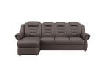 Livetastic , Braun , Textil , Ottomane links, L-Form , 262x165 cm , Made in EU , seitenverkehrt erhältlich, Hocker erhältlich, Rücken echt, Armteil links, Armteil rechts , Wohnzimmer, Sofas & Couches, Wohnlandschaften, Ecksofas