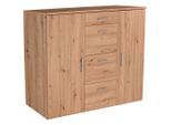 Möbelix , Holzwerkstoff , Eiche , 4 Schublade(n) Schubladen , 160x116x42 cm , stehend , Kleinmöbel, Kommoden, Kommoden
