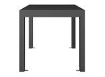 Beldano , Dunkelgrau , Metall, Glas , 160x75x80 cm , ausziehbar , Gartenmöbel, Balkonmöbel, Balkontische, Balkontische