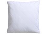 Synthetikkopfkissen QUEENS TEXTILES "Juliette", weiß, B:80cm L:80cm, Bezug: 100% Baumwolle. Füllung: 100% Polyester, Kopfkissen, Bezug versteppt mit 100% Viskose