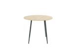 P & B , Schwarz, Eiche Artisan , Metall, Holzwerkstoff , Holzoptik , rund , 76x90x90 cm ,