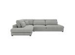 Livetastic , Grau , Textil , Füllung: Schaumstoff,Schaumstoff,Schaumstoff , Ottomane links, L-Form , 332x244 cm , Made in EU , seitenverkehrt erhältlich , Wohnzimmer, Sofas & Couches, Wohnlandschaften, Ecksofas