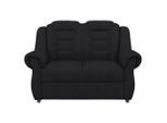 Livetastic , Schwarz , Textil , 145x102x101 cm , Made in EU , Hocker erhältlich, Rücken echt, Armteil links, Armteil rechts ,