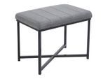 Möbelix , Grau, Schwarz , Metall, Textil , Füllung: Schaumstoff , 58x47x38 cm , Esszimmer, Bänke, Polsterbänke