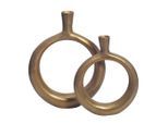 Livetastic , Goldfarben , Metall , rund , 35x45x7 cm , stehend, zum Stellen, handgemacht, auch für frische Blumen geeignet , Dekoration, Blumen & Blumentöpfe, Vasen