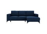 Livetastic , Blau , Textil , Füllung: Schaumstoff , Ottomane rechts, L-Form , 244x156 cm , Made in EU , Liegefunktion ,