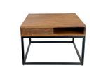 Livetastic , Sheeshamfarben , Holz , Sheesham , massiv , quadratisch , 60x40x60 cm , Stauraum, offenes Fach ,