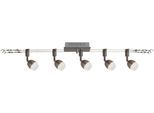 NÄVE LED Deckenleuchte "Tony", grau (chromfarben), 5, Ø 6cm H: 9cm, 1 Stk., Leuchten, individuell einstellbar, incl. 5x 4W LED, Energieeffiziensklasse G, LED Schienensystem