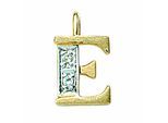 Buchstabenanhänger ADELIA´S "Buchstabenanhänger E 585 Gold ( 14K ) mit Diamant ( 0,02 ct )", silber, Schmuckanhänger, Damen, 0,02 VVS = sehr sehr kleine Einschlüsse mit Diamant, Gold