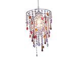 NÄVE Pendelleuchte "Lina", bunt (bunt, chromfarben), 1, Ø 23cm H: 120cm, 1 Stk., Leuchten, Pendelleuchte